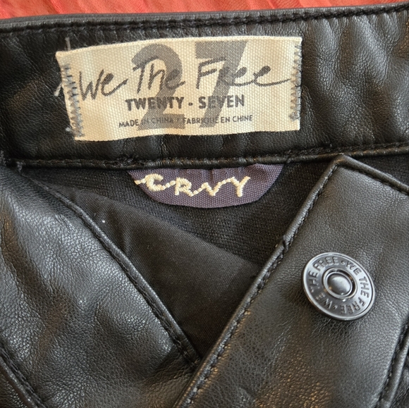 Free People Vegan Leather shorts NWT - Picture 6 of 7